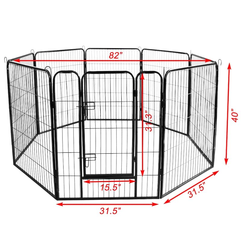 Large Metal Puppy Dog Run Fence Indoor and Outdoor Use