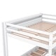 preview thumbnail 9 of 10, White Full Size Solid Wood Convertible Bunk Bed with Storage Staircase, Bedside Table, and 3 Drawers