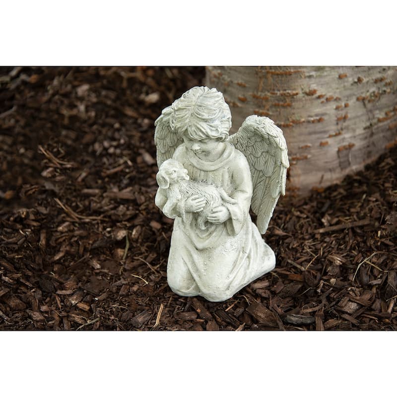 Cherub With Dog Figurine