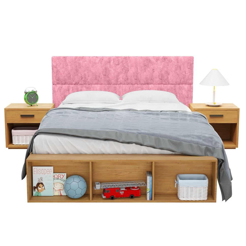 Jaxx Panelist Modern Padded Headboard - Set of 4 Fun Color Panels for Kids