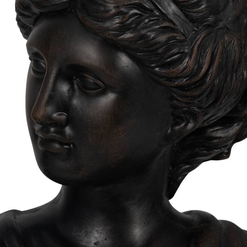 Sagebrook Home Grecian Bust Distressed Resin Novelty Sculpture