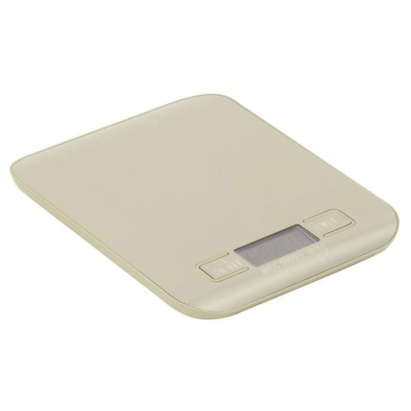 Home Basics Stainless Steel Digital Kitchen Scale, 5.5x7x.75 Inches - White