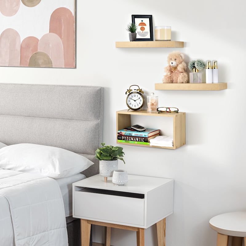 Sorbus Floating Shelves for Wall Set of 3 - 16"L X 5.5"W X 7.75H