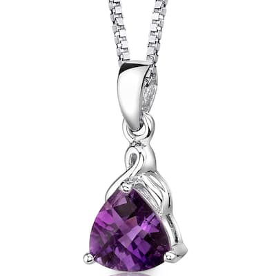 1.5 ct Amethyst Pendant in Sterling Silver