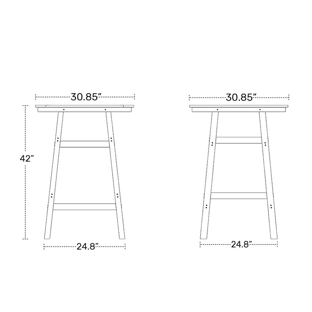 Laguna Hdpe All Weather Outdoor Patio Bistro Bar Set (5-Piece Set)