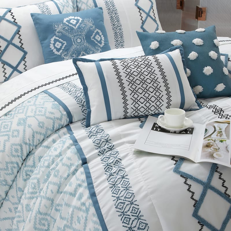 Nanshing Trina 15 Piece Boho Embroidered Comforter Set