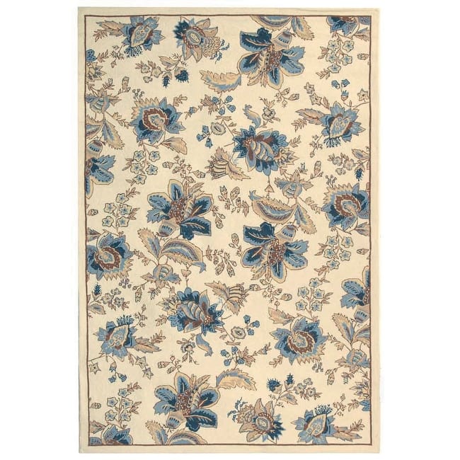 SAFAVIEH Handmade Chelsea Iluminada French Country Wool Rug - 9' x 12' - Ivory