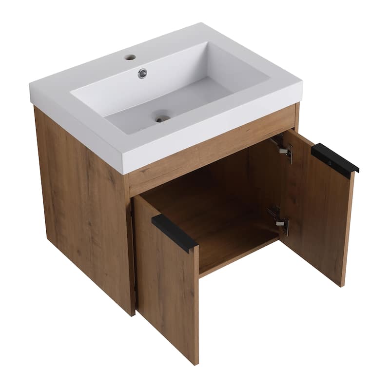 Beingnext 24"/30"/36" Bathroom Vanity with Sink, Floating Bathroom Vanity with 2 Soft Close Doors