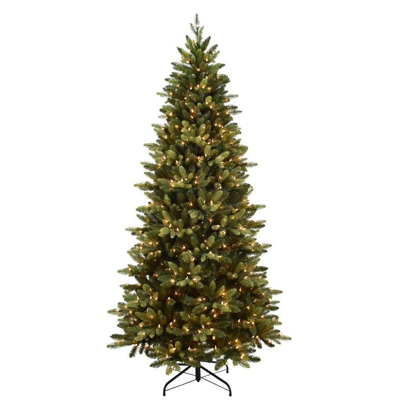Puleo International 6.5 ft. Pre-lit Slim Westford Spruce Artificial Christmas Tree
