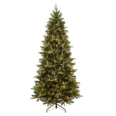 Puleo International 6.5 ft. Pre-lit Slim Westford Spruce Artificial Christmas Tree