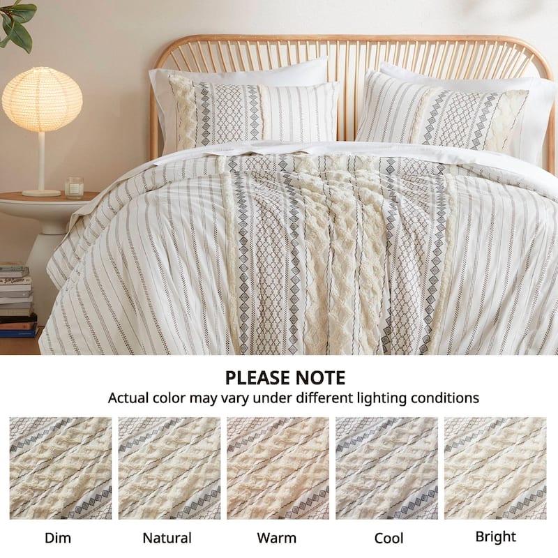 INK+IVY Imani Cotton Printed Comforter Set with Chenille