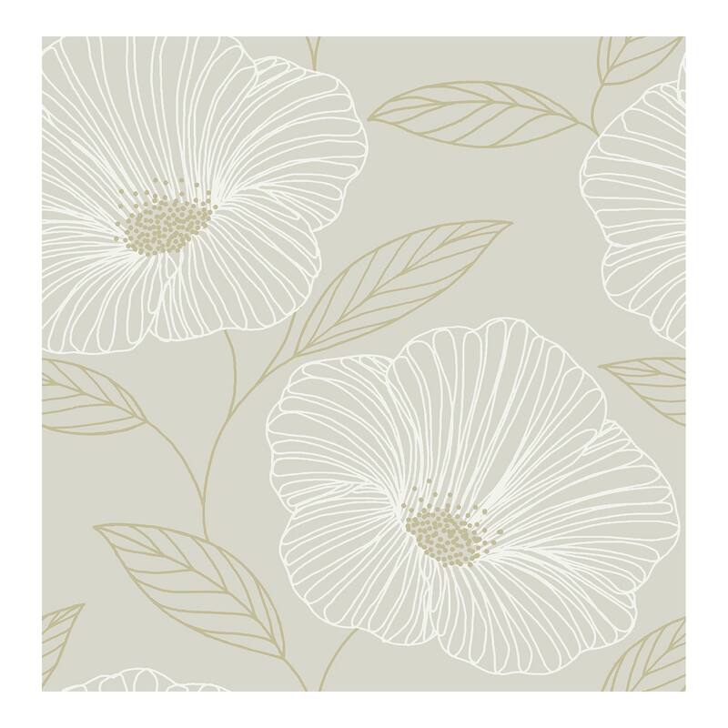 Dove Floweret Peel & Stick Wallpaper - 216in x 20.5in x 0.025in