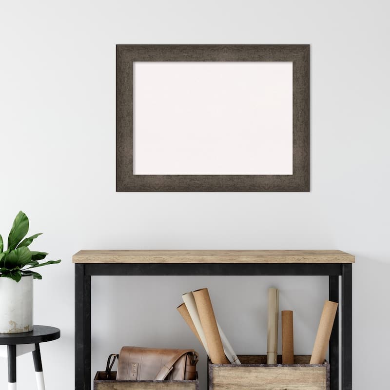 Dappled Wood Framed White Corkboard Bulletin Board
