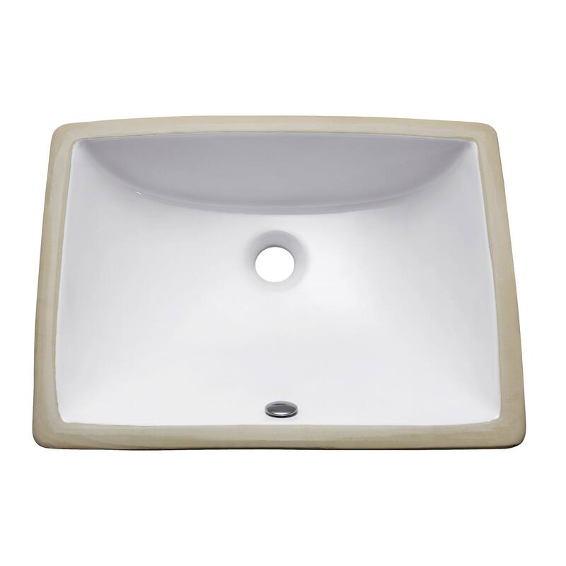 Avanity 20" Rectangular Vitreous China Undermount Sink - White