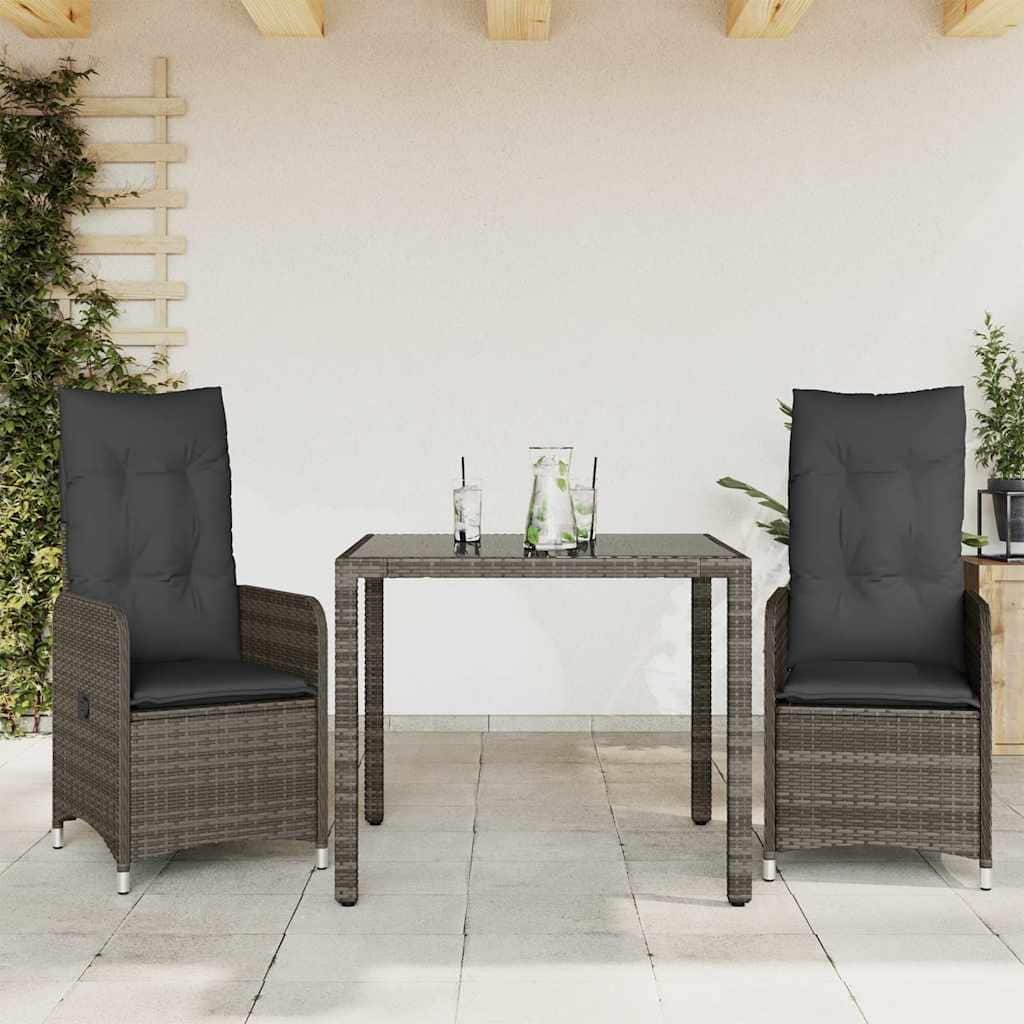 vidaXL Bistro Set Grey - 21.5 x 23.0 x 36.2