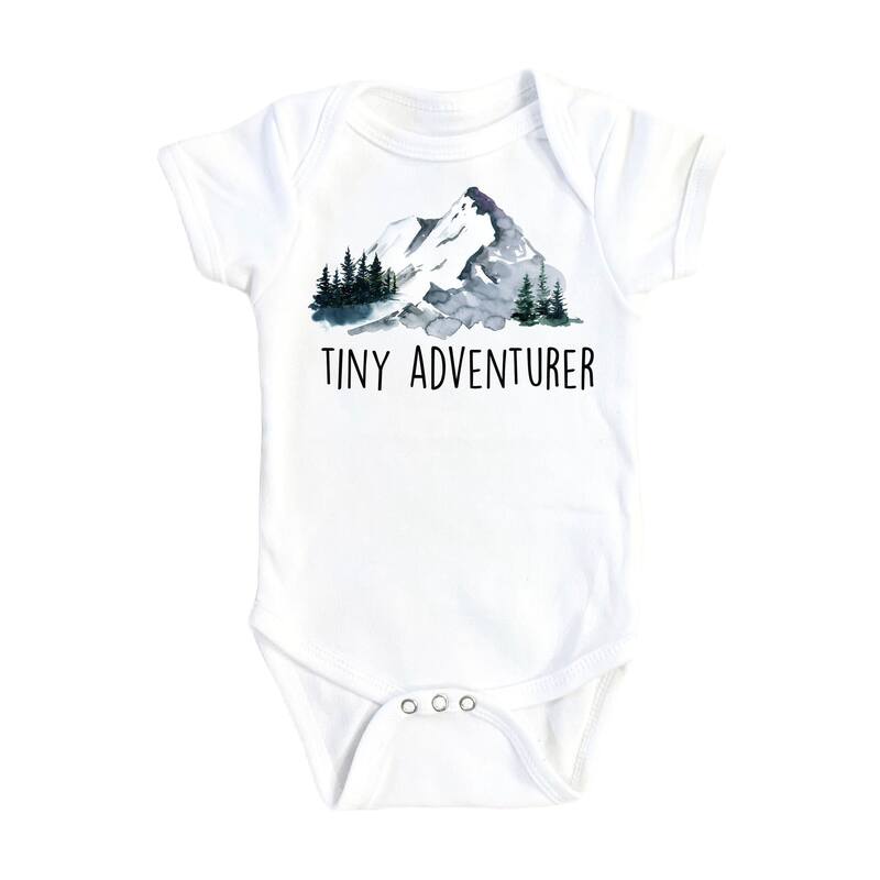 Mountain Adventure - Baby Boy Girl Clothes Infant Bodysuit Funny Cute Newborn - Natural - 0-3M