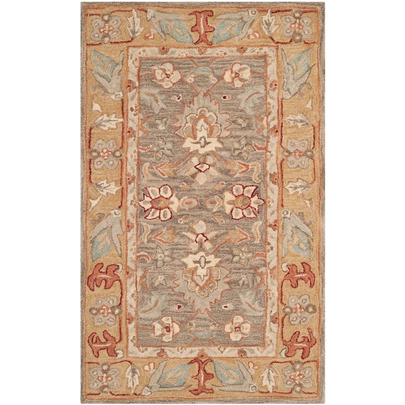 SAFAVIEH Handmade Anatolia Celyne Traditional Oriental Hand-spun Wool Rug
