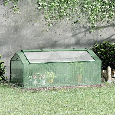 Mini Greenhouse Portable Hot House for Plants with Large Zipper Windows for Garden - 71" x 36"