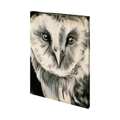 Charcoal Owl II Canvas Art Print