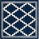 preview thumbnail 8 of 35, SAFAVIEH Handmade Chatham Nadine Modern Wool Rug 5' Square - Navy/Ivory - Square