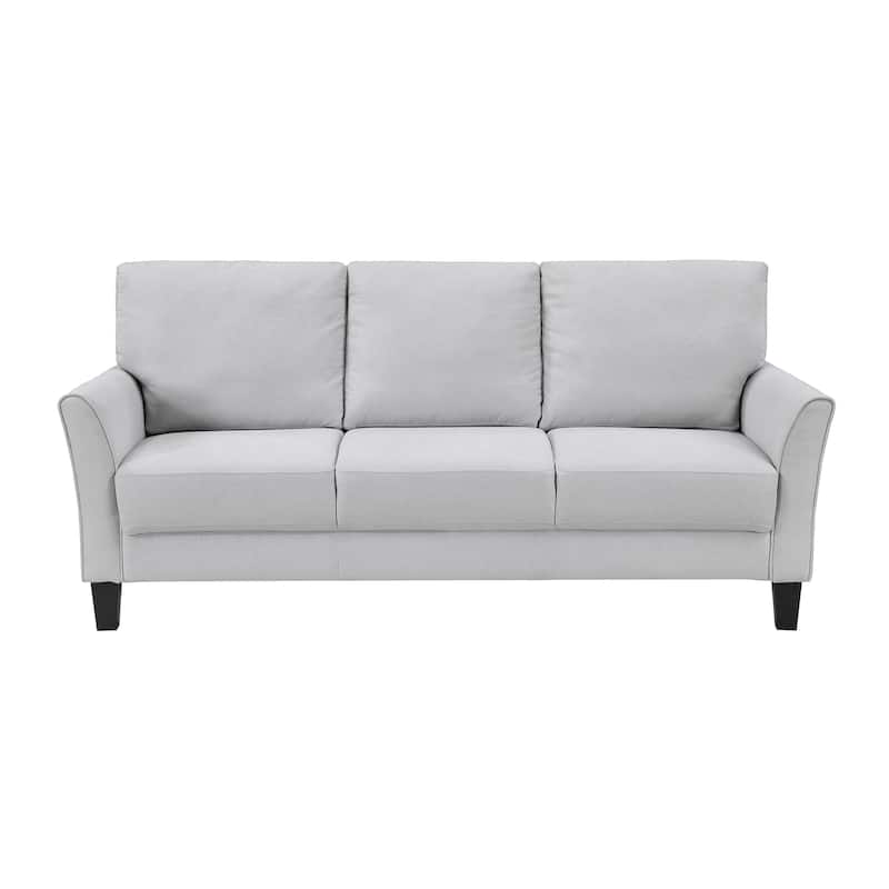 Felix 78.5" Textured Living Room Sofa - Wood Finish Exposed Feet
