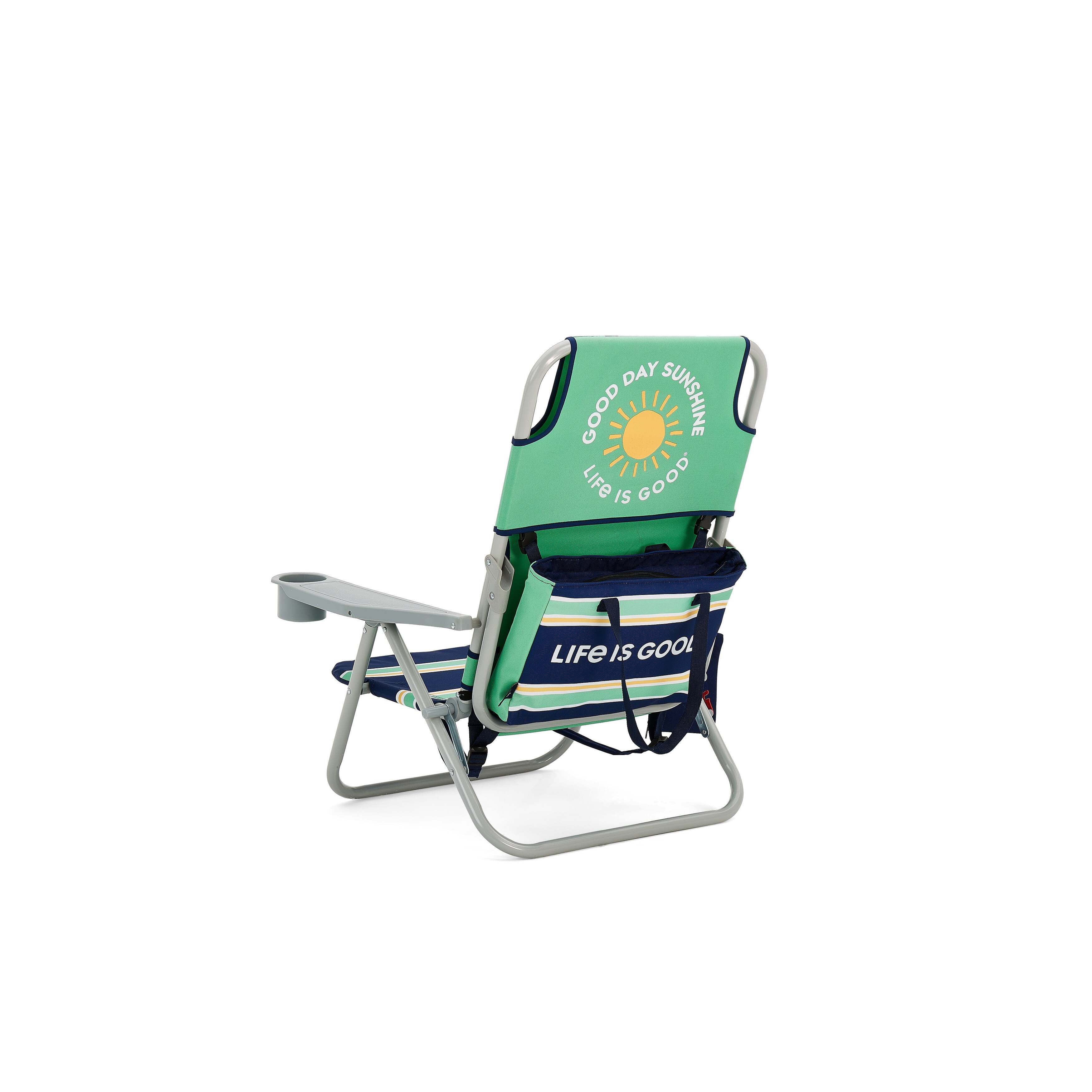 Life is good folding beach chair with cooler clearance