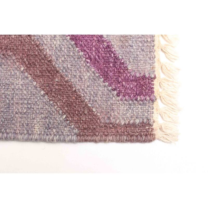 ECARPETGALLERY Flat-Weave Ankara FW Grey Wool Kilim - 5'5 x 8'0