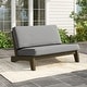 preview thumbnail 67 of 72, Patio Teak Wood Outdoor Loveseat with Cushion Natural Wood - Grey