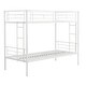 preview thumbnail 5 of 9, Industrial Modern Twin over Twin Metal Bunk Bed with 2 Stairs, Save Space or Split Into 2 Beds, Durability & Stability, White