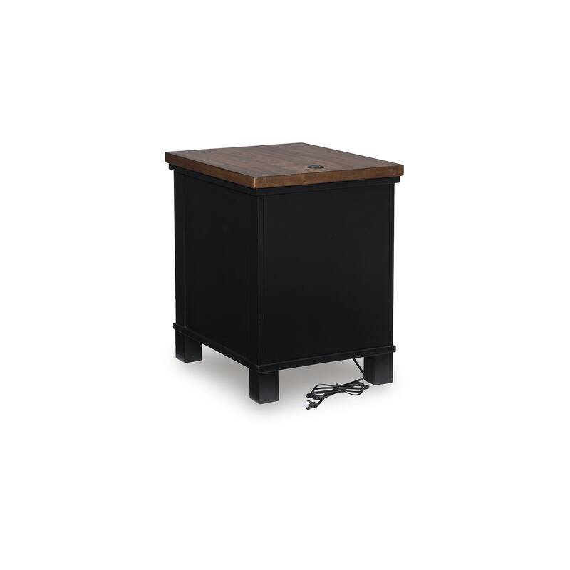 Signature Design by Ashley Wildenauer Brown/Black Chairside End Table - 18.13" W x 22" D x 24" H