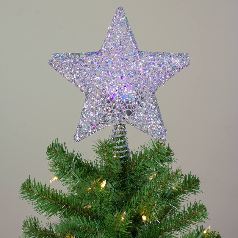 13" Lighted Gold Star with Rotating Projector Christmas Tree Topper - Multicolor LED lights