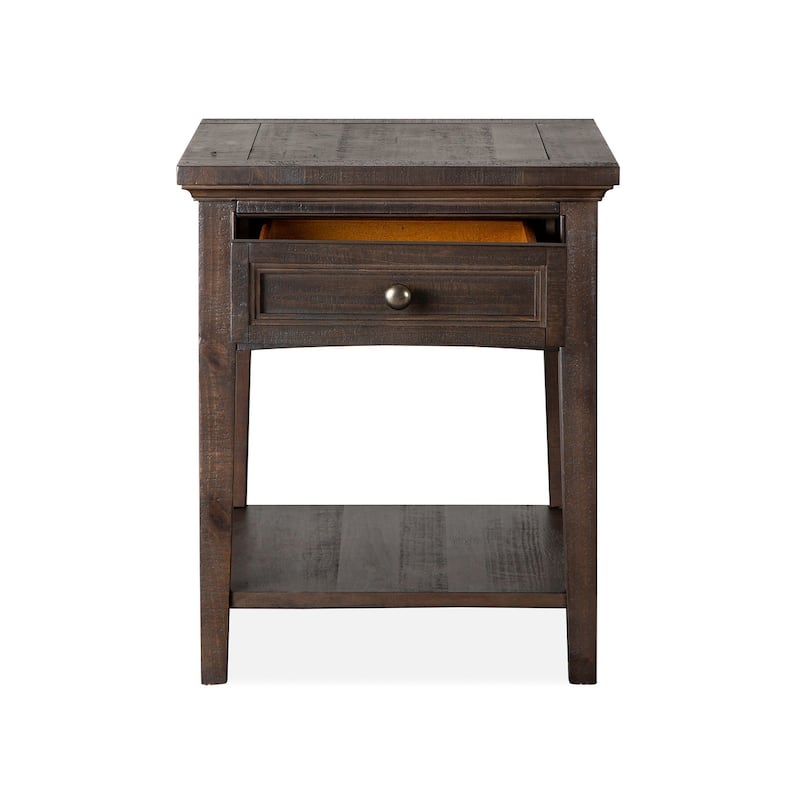 Magnussen Home Westley Falls Graphite Rectangular End Table - 20''W x 26''D x 24''H