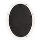 Oval Mirror In A Glossy White Wood Frame - Black - On Sale - Bed Bath ...