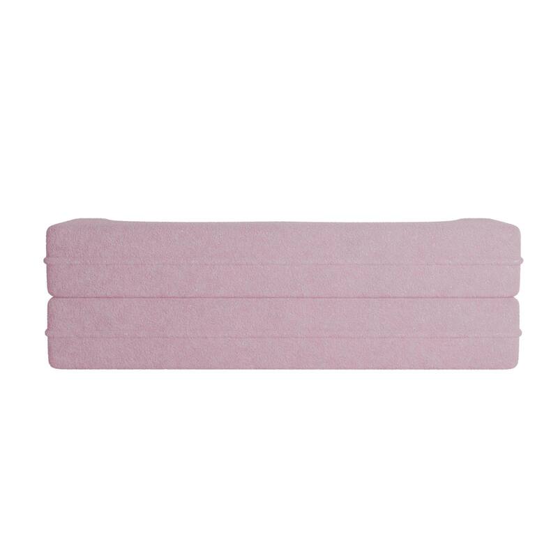 Modern Convertible Floor Sofa,15" Size,Teddy,2 Pillows,No Assembly