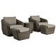 preview thumbnail 25 of 78, Patio Wicker Furniture Set Outdoor Rattan Bistro Set