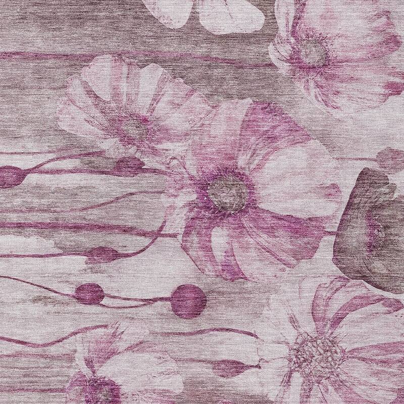 HomeRoots Floral Transitional Rectangle Outdoor Rug