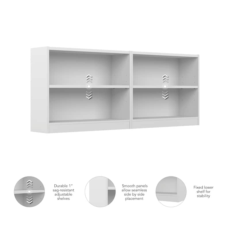 Universal Small 2 Shelf Bookcase Storage - Set of 2 by Bush Furniture.