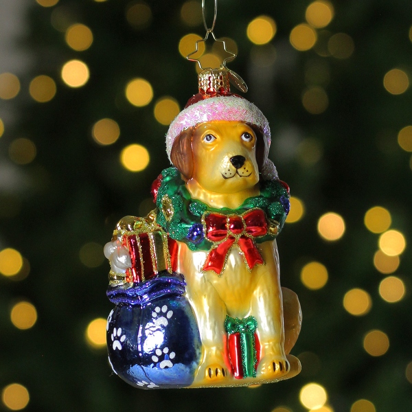 Christopher Radko Noble Yellow Lab Glass Christmas Ornament 1020001 Bed Bath Beyond 29020410