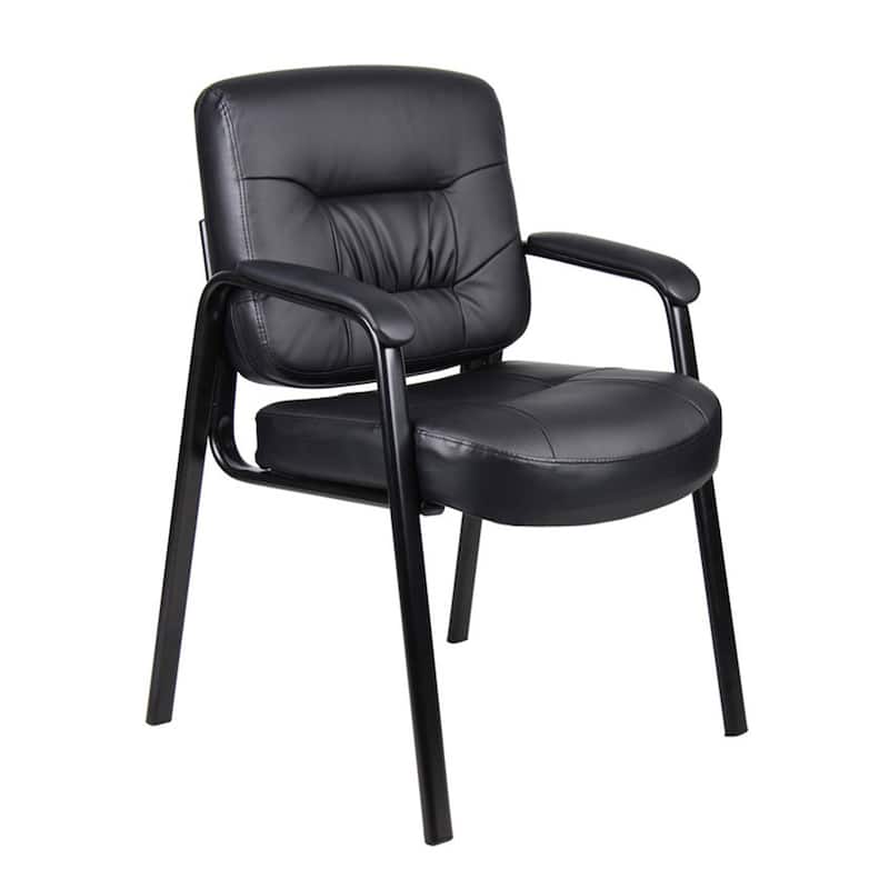 Mala Executive Mid Back Guest Chair, Faux Leather, Steel Frame
