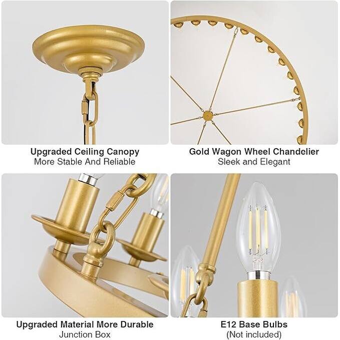 Luxury Wheel Chandelier, 16-54 Lights Single or Double Layer Round Pendant Light