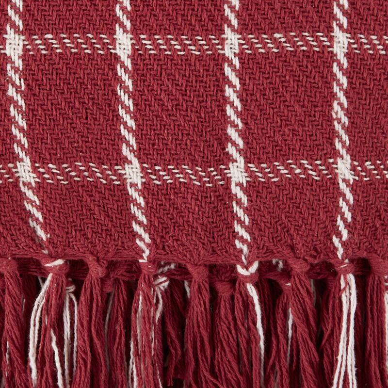 DII Checked Plaid Decorative Throw