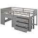 preview thumbnail 17 of 25, Twin Size Loft Bed with Cabinets, Shelves, and Storage Space