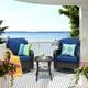 OVIOS 3-piece Rattan Wicker Rocking Swivel Chair Set