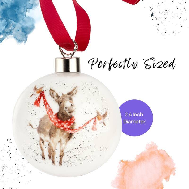 Royal Worcester Wrendale Designs Christmas Bauble