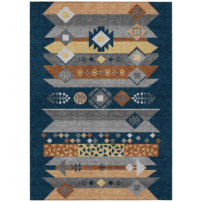 Machine Washable Indoor/ Outdoor Global Tuca Chantille Rug