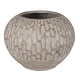 preview thumbnail 2 of 1, Ribbed Terracotta Planter - 18" - Antique White Finish