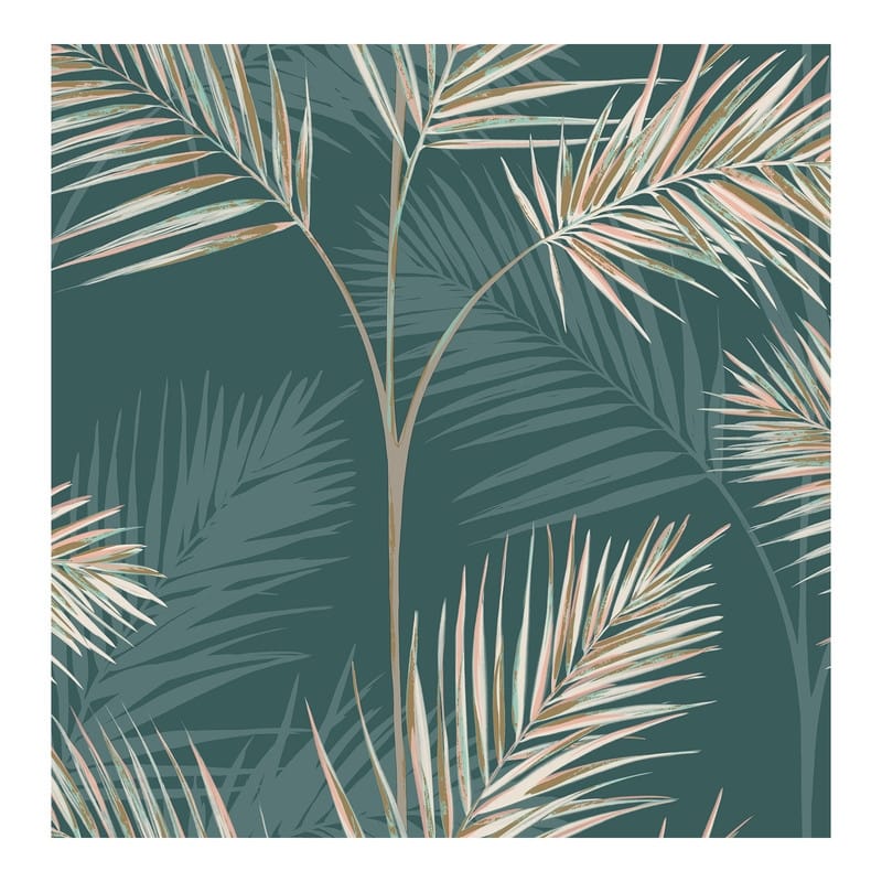 Fine Decor South Beach Evergreen Fronds Wallpaper - 20.5 x 396 x 0.025