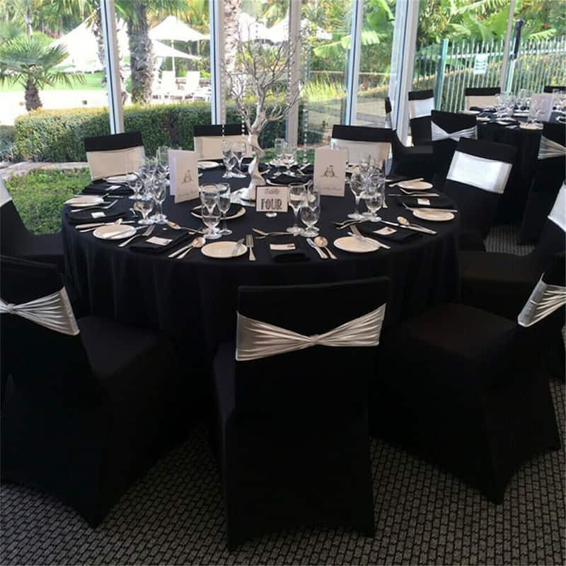 50 PCS Universal Black Chair Covers Stretch Spandex for Wedding Party -  50cmX50cmX100cm - On Sale - Bed Bath & Beyond - 36293450
