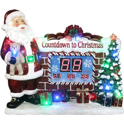Fraser Hill Farm Ind/Outdoor Oversized Christmas Decor, Long-Lasting LED Lights, Musical Countdown Clock, Santa, Tree - N/A