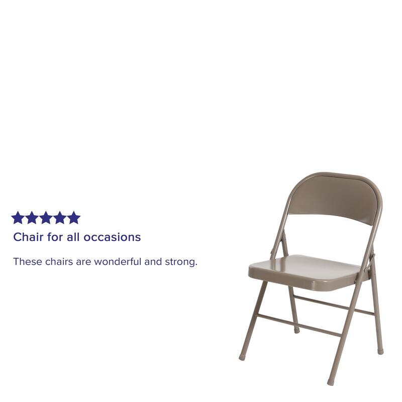4 Pack Double Braced Metal Folding Chair